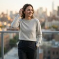Women's 100% Pure Cashmere Crew Neck Sweater 6