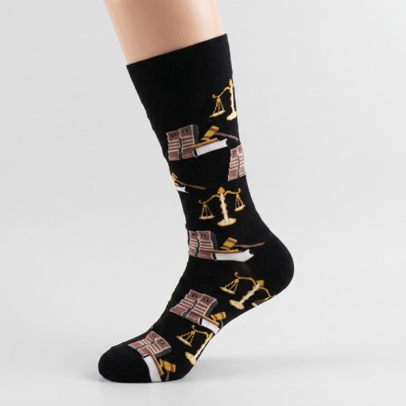 Impartial Judge Personalized Crew Socks - Unisex One Size, Premium Cotton Blend - Image 1