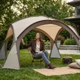Large Outdoor Sunshade Event Shelter with UV Protection and Wind Stability thumbnail 3