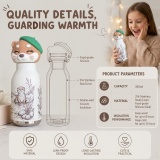 OtterSip Thermal Silicone Lid Insulated Bottle (White) - Stainless Steel Vacuum Flask 450ml/16 oz thumbnail 6