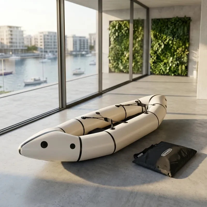 Portable Inflatable Touring Kayak - Lightweight Single Person Watercraft - Image 1