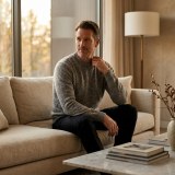 Men's 100% Pure Cashmere Classic Crewneck Sweater thumbnail 2