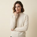Women's 100% Cashmere Minimalist Mock Neck Sweater 1
