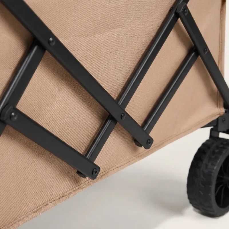 Portable Folding Utility Wagon - Heavy Duty Collapsible Outdoor Cart - Image 4