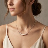 Pearl Necklace 5.5mm 18-Inch Silver Plated thumbnail 3