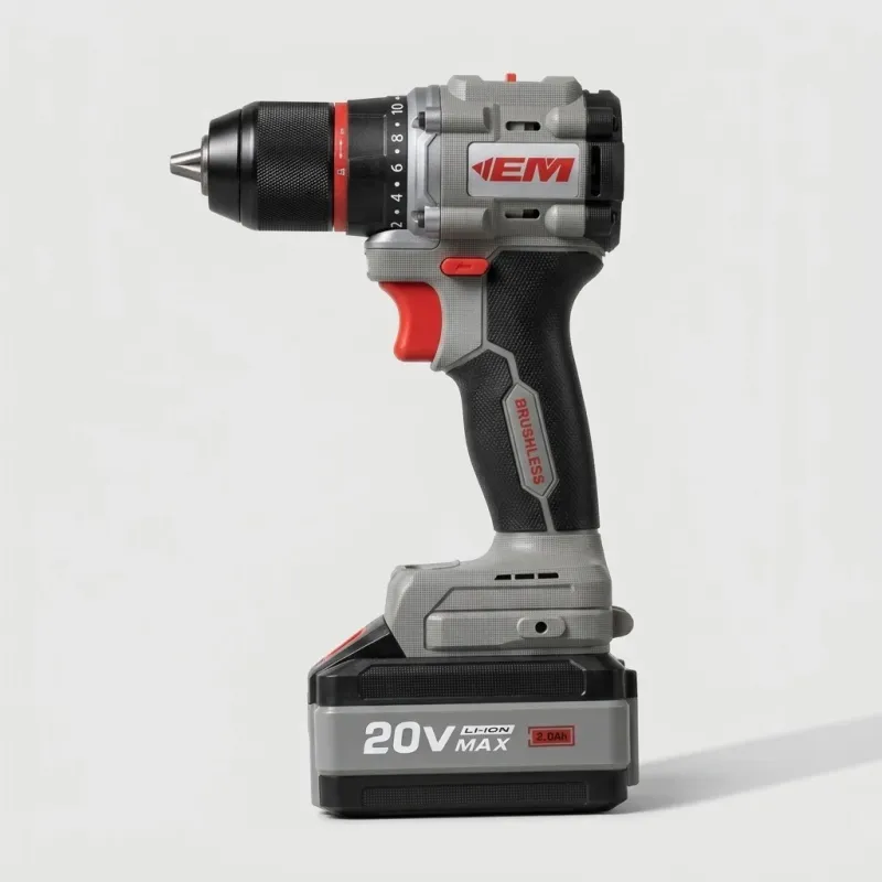 21V Brushless Cordless Drill, 70Nm High Torque, 10mm Chuck with 2x 2.0Ah Battery - Image 1
