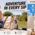 OtterSip Thermal Silicone Lid Insulated Bottle (White) - Stainless Steel Vacuum Flask 450ml/16 oz 4