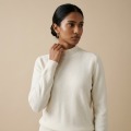 Women's 100% Cashmere Minimalist Mock Neck Sweater 2