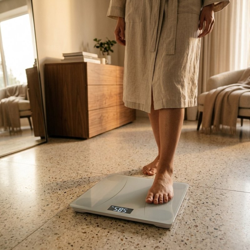 Digital Bathroom Scale - High Precision Tempered Glass Weight Scale with LCD - Image 1