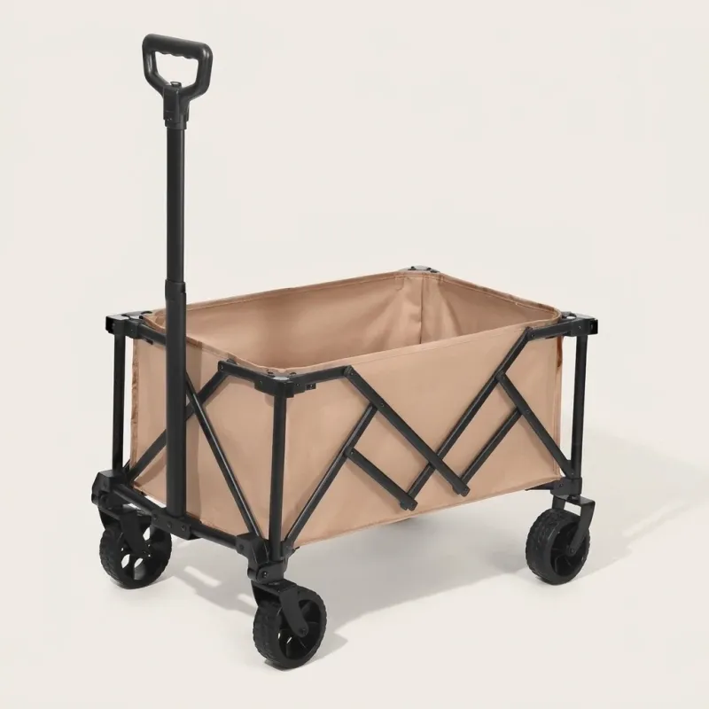 Portable Folding Utility Wagon - Heavy Duty Collapsible Outdoor Cart - Image 2