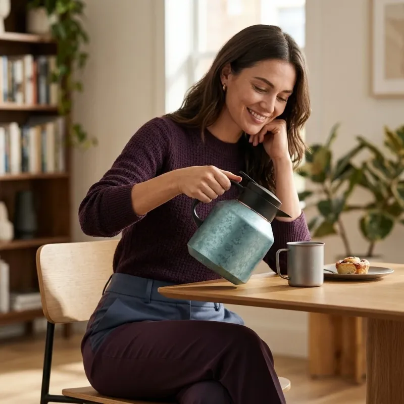 Premium Pure Titanium Thermal Carafe - Vacuum Insulated, 3 Colors - Image 4