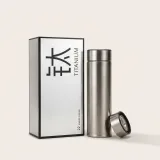 Lightweight Pure Titanium Insulated Vacuum Water Bottle, 400ml thumbnail 2