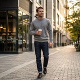 Men's 100% Pure Cashmere Classic Crewneck Sweater thumbnail 3
