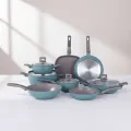12-Piece Non-Stick Cookware Set with Glass Lids and Heat-Resistant Handles 1