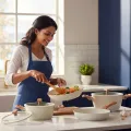 6-Piece Non-Stick Cookware Set with Induction Base - Vibrant Blue 4