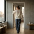 Women's High-End Brushed V-Neck Pure Cashmere Sweater 3