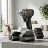 21V Cordless Brushless Impact Wrench, 500Nm Torque with Dual 4.0Ah Batteries thumbnail 2