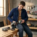 21V Brushless Cordless Angle Grinder, 100mm Tool with 2x 4.0Ah Batteries 4