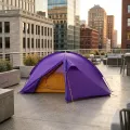 Lightweight 2-Person Dome Camping Tent with Weather-Resistant Fly - Purple 3