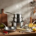 5-Piece Stainless Steel Cookware Set with Tempered Glass Lids 2