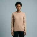 Women's 100% Pure Cashmere Low Neck Sweater - Elegant Light Camel, Classic, Basic 1