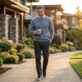 Men's Classic 100% Pure Cashmere Crew Neck Sweater thumbnail 2