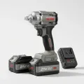 21V Cordless Brushless Impact Wrench, 500Nm Torque with Dual 4.0Ah Batteries 1