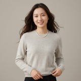 Women's 100% Pure Cashmere Crew Neck Sweater thumbnail 1