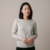 Women's 100% Pure Cashmere Crew Neck Sweater thumbnail 4