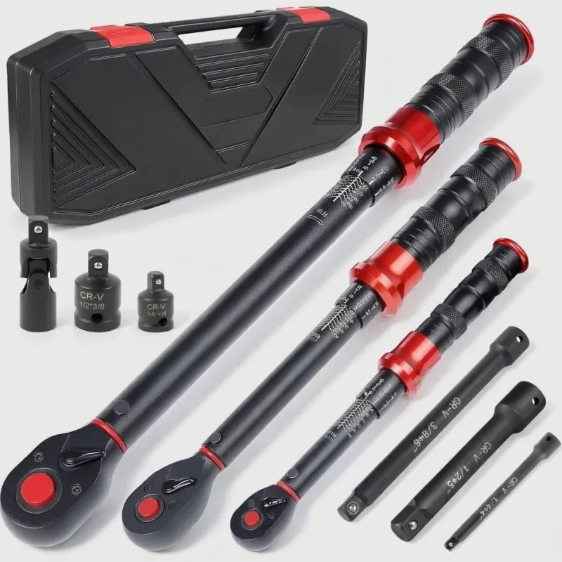9PCS Torque Wrench Set, ±3% Precision Dual-Scale Mechanics Tool Kit - Image 1