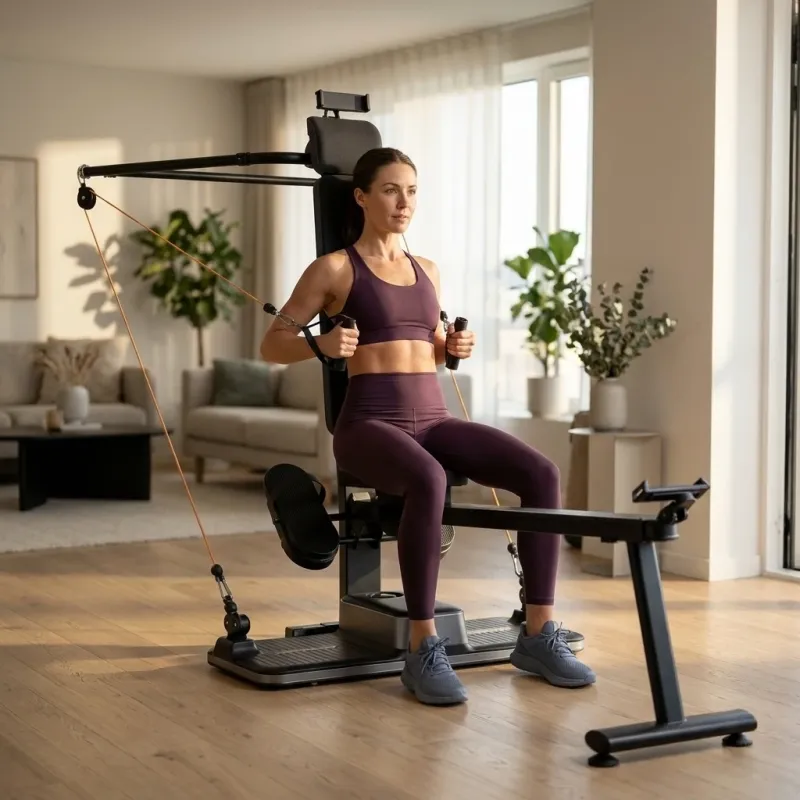 Smart All-in-One Strength Training System with Integrated Bench - Image 4