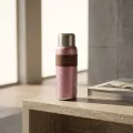 Premium 100% Pure Titanium Vacuum Insulated Bottle with Leather Grip 3