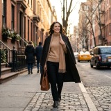 Women's 100% Pure Cashmere Mock Neck Sweater - Camel, Classic Fit thumbnail 3